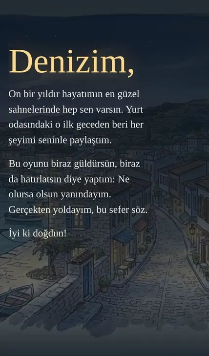 Son mektup ekranı